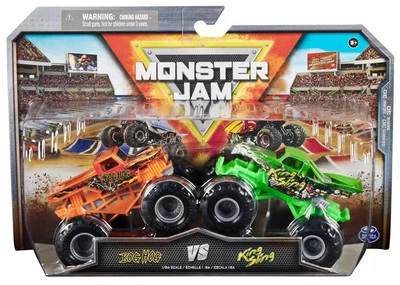 Monster Jam: 1:64 Scale Diecast 2-Pack - Bog Hog vs. King Sling