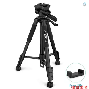 [5S] Andoer TTT-663N 57.5 英寸旅行輕便相機三腳架支架手機三腳架適用於 DSLR 單反相機攝影視