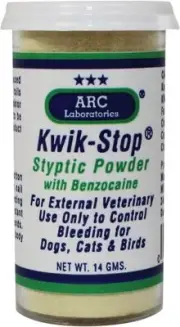 Kwik Stop Instant Bleeding Control for Dogs and Cats Nail Cuts Minor Injuries