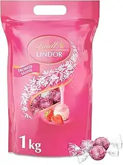 Lindt LINDOR Strawberries & Cream Bag 1kg