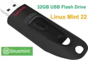 Linux Mint 22 Cinnamon User Friendly Live Boot OS SanDisk 32GB USB Flash Drive