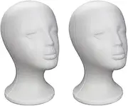 Foam Mannequin Head - 2pcs Female Styrofoam Wig Mannequin Head - Multipurpose Mannequin Head - Lightweight User Friendly Manikin Head, Wig Display Stand
