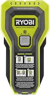 RYOBI Stud Finder with multiple LED's to indicate the full width of the stud. One-handed operation