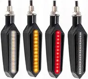 Motorcycle Indicators Turning For Y&amaha XSR 700 900 155 XSR900 XSR155 XSR700 24 LED Day Running Light Red Brake Lamps Turn Signal Indicator Light Running(4pcs Red+white+yellow)
