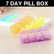 7 Day Pill Dispenser Medicine Tablet Storage Organiser Case Weekly Box UK