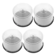 4 Pcs CD Storage Bin Dvd Bucket Car Holder Blank Cases Organizer