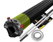 Garage Door Torsion Spring 207x1.75x24- Black for RIGHT SIDE with Bearing & Bars