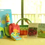 Mellisa & Doug garden Gift Set With Radish Seeds Porcelain Carrot Basket & Book