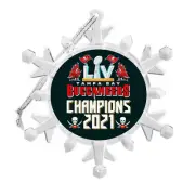 Snowflake Tampa Bay Buccaneers Super Bowl 55 Holiday Christmas Tree Ornament