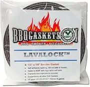 LavaLock® 1/2" X 1/8" High Temp Nomex BBQ Ht Gasket Smoker Seal, Self Stick Grey