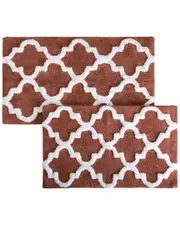 Lavish Home Cotton Plush 2Pc Bath Mat Set