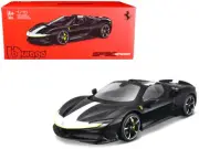 Bburago Ferrari SF90 Spider Assetto Fiorano Black 1/18 Diecast Model 16910