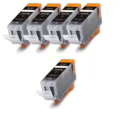5 PK BLACK Ink w/ CHIP for PGI 225 BK Canon Pixma MG8120 MG8220 MX882 MX892
