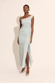 layana asym maxi dress in light blue