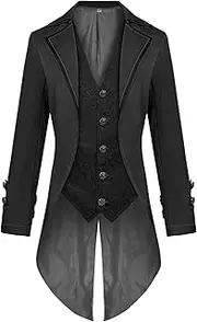 [Generic] Steampunk Coat - Medieval Coat Steampunk Vintage Tailcoat | Gothic Jacket Men, Frock Coat, Renaissance Coat Victorian Jacket for Men