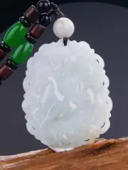 Myanmar Jadeite Monkey Seal Pendant Jade Glutinous Nut Pendant for Men Women