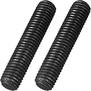 uxcell 5/8" x 3" Fully All Threaded Rod, 2Pcs B7 Alloy Steel Long Threaded Screw Right Hand Threads Fully Studding Rod Bar for Furniture Mounting Assembly Fastening, Black