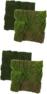 Ciieeo 2sets Fake Moss Mat Artificial Grass Rug Moss Mat Decorative Grass Rug Realistic Look 2pcs*2