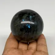 246.5g, 2.2"(56mm), Labradorite Sphere Gemstone,Crystal @Madagascar, B29888