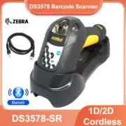 Zebra Symbol DS3578-SR Laser Wireless Bluetooth 2D USB Barcode Scanner w/ Cradle