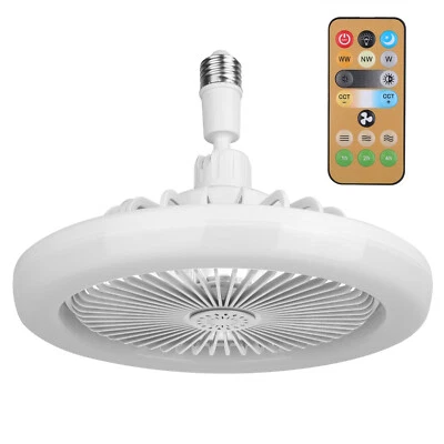 New Ceiling Fan with Lights, Remote Control Dimmable, 3 Speeds, E27 Socket