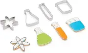 Fox Run Science Cookie Cutter Set, Chemistry Lab Cookie Cutters, Set of 4