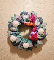 Mermaid Tail Wreath - Summer - Deco Mesh and Ribbon