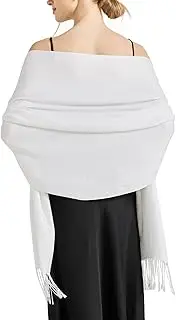 [RonFoxi] Soft Silky Pashmina Shawl Wraps Solid Colors Scarf for Wedding Evening Dresses