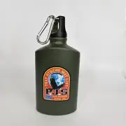 Parajumpers Flask Aluminum Metal Water Bottle Green Camping Canteen 16 oz