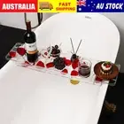 Expandable Bath Caddy Wine Glass Holder Tray Over Bathtub Rack Support Bathroom