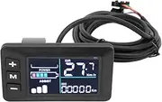 Electric Bike Color LCD Display, 6 Pin Heat Resistant Bike Display Meter Control Panel, Electric LCD Display Meter Speedometer Odometer Control Panel for Modification