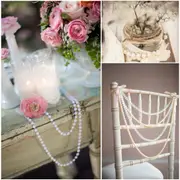 5M 6mm White Pearl Beads String Roll 6mm Garland DIY Wedding Party Trim Decorati