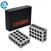 23 Holes Matched Pair Machinist 246 Jig Ultra Precision .0002" 2-4-6 Blocks NEW