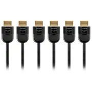 3x PRO2 2m Premium HDMI Cable Ultra HD 4K 2160p 30AWG High Speed w/ Ethernet BLK