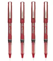 Pilot Precise V5 Rolling Ball Pen 0.5mm X-Fine Red 4/Pk Office School Home