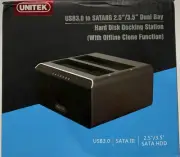 Unitek USB 3.0 to SATA I/II/III Dual Bay External Hard Drive Docking Station
