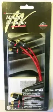 Monster Cable Car Audio Interlink 101XLN Y Adapter 1M to 2F RCA 10" 2-Pcs