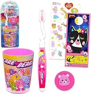 Care Bears Toothbrush and Cup Kit for Kids - Bundle with Care Bears Toothbrush, Care Bears Cup, Stickers, and More for Girls, Toddlers | Care Bears Toothbrush Set (Styles May Vary)