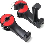 UDIKEFO Universal Car Vehicle Back Seat Headrest Mobile Phone Holder Hanger Holder Hook for Bag Purse Cloth Grocery (Red - 2 Pack)