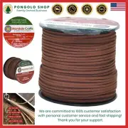 Strong Flat Faux Suede Leather Cords - 2.65mm Dark Brown for DIY Projects