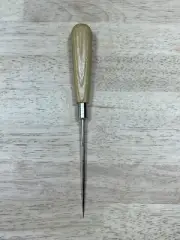 Japanese Scratch Awl. Steel Spike With Hardwood Handle. NOS.
