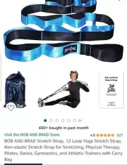 BOB AND BRAD Stretch Strap 12 Loop Yoga Stretch Strap For Pilates & Exercise