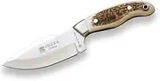 Hiking Knife CC39 Joker Cebra with Deer Horn Handle, Includes Brown Leather Sheath, Weight 190 Grams, Blade 11.5 cm MOVA, Fishing Tool, Hiking, Camping and Hiking