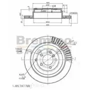 Bremtec Euro-Line GeoZinc Coated Brake Rotor - BDR19010EL