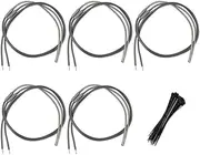 5-Pack SH201 Drain and Door Heater for Samsung and Most supco Refrigerators - Defrost Heater 7/16 Diameter 115V 15W 25 Inch Long Heater Wire - Refrigerator Drain Heater Tip with 50 Pcs Zip Ties