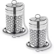 2 Pack Tea Strainers Extra Fine Mesh Stainless Steel Tea Infuser for Loose Leaf