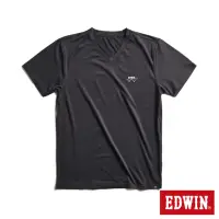 在飛比找momo購物網優惠-【EDWIN】男裝 涼感V領LOGO短袖T恤(黑色)