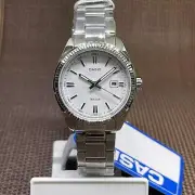 Casio LTP-1302D-7A1 Analog White Dial Stainless Steel Quartz Ladies Casual Watch