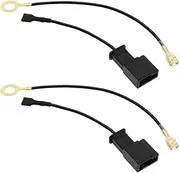 OTOTEC 2 Sets Car Speaker Wire Adapter Car Horn Special Plug Compatible with Toyota Wiring Harness Pigtail Socket Car Horn Connector Harnesses Cable Black