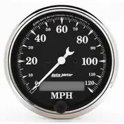 Autometer Old Tyme Black Speedometer 120 Mph Electronic - 120mph, 3 1/8 Inch, AU1787